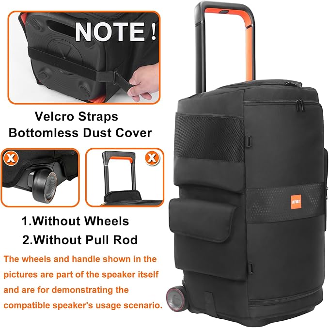 LEFOR·Z Speaker Case Compatible with JBL PartyBox 520,Bottomless Speaker Dust Cover Storage Bag Fits for JBL PartyBox 520 for Outdoor Travel,Portable Cover Only(Without Wheels and Pull Rod)