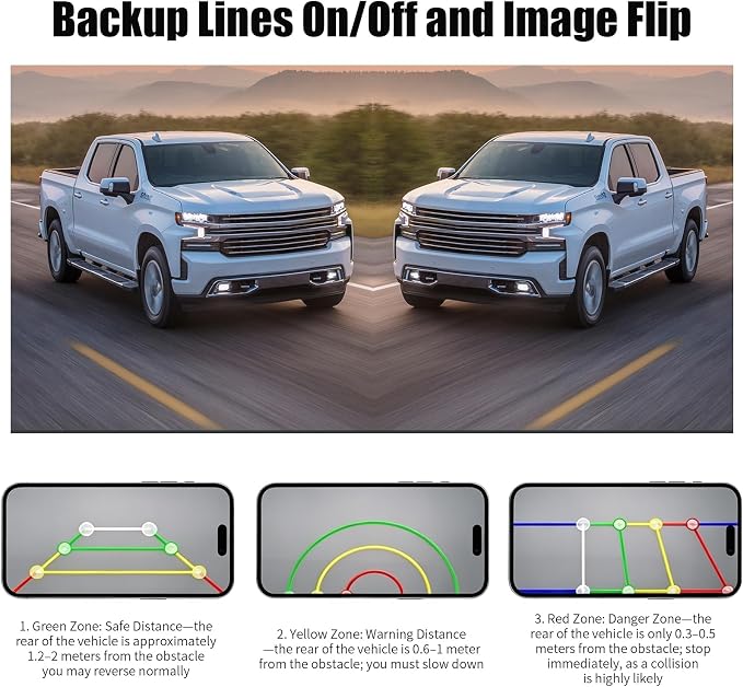 Portable Wireless Backup Camera with 9600mAh Long Life Battery, Magnetic Solar Powered WiFi Rear View Camera for Truck RV Trailer, IP67 1080P HD Night Vision, Motion Detection Alert, Phone App Control