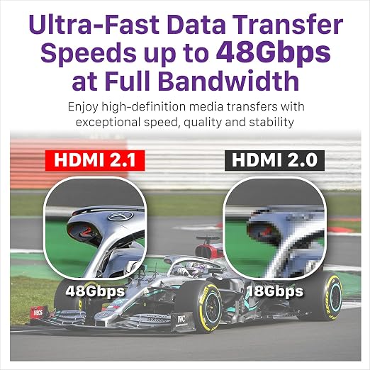 Fosmon 3-Port HDMI 8K Switch with Remote, Support 8K@60Hz 4K@120Hz HDR10+ HDCP 2.3 High Speed 48Gbps 3 in 1 Out Auto-Switching 3x1 HDMI 2.1 Switcher Splitter Hub Compatible with PS5, Xbox X, Apple TV