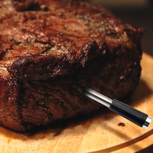 Wireless Meat Thermometer with 2 Meat Probes, Bluetooth 5.2 with App Control, Compatible with iOS & Android, IP68 Waterproof, Fast Charging & Magnetic Smart Food Thermometer for Oven Grill BBQ
