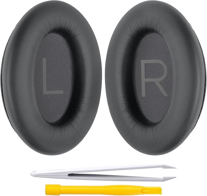 Replacement Ear Pads for Bose QuietComfort 45 (QC45)/QuietComfort SE (QC SE)/New QuietComfort Wireless Over Ear Headphones, Earpads Cushions with Softer Leather and Thicker Memory Foam