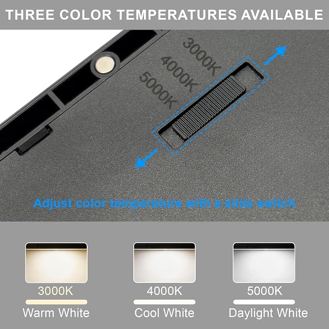Under Counter Lights for Kitchen, Plug in Linkable LED Dimmable Hard Wired Under Cabinet Lighting for Kitchen Counter Closet, 3000K/4000K/5000K, 0.28 inch Ultra Thin, 3-in-1, Black, ETL