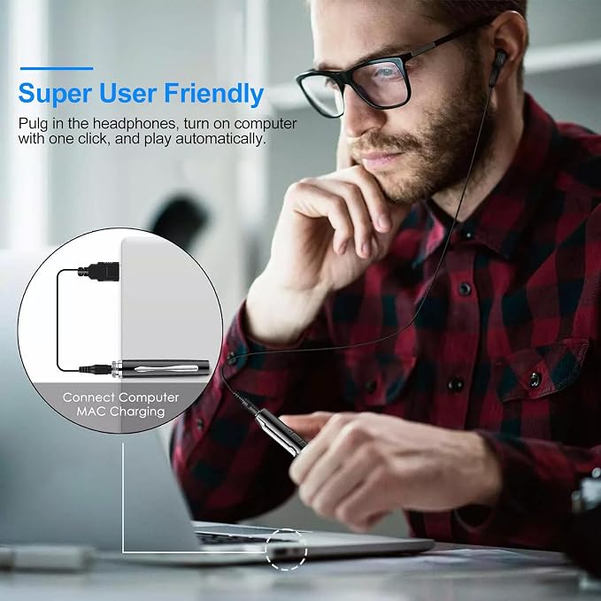 2026 AI 128GB Digital Voice Recorder – Voice Activated, Noise Reduction, Playback – Portable for Meeting, Course & Lecture
