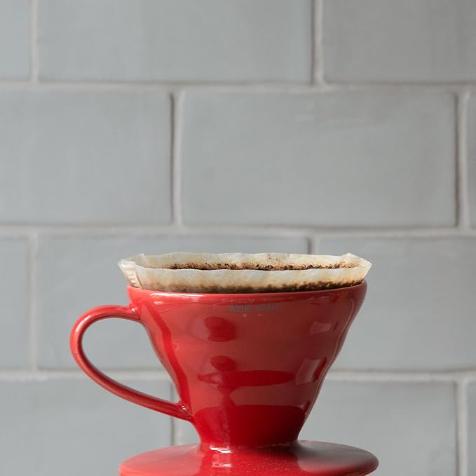 Hario V60 Ceramic Coffee Dripper Pour Over Cone Coffee Maker Size 02, White