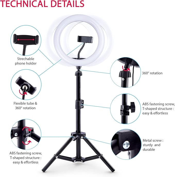 Canal Toys New So DIY TikTok Instagram YouTube Multicolored Ring Light with Green Screen and Phone Mount Tripod. Studio Creator 2 Influencer Video Creator Kit