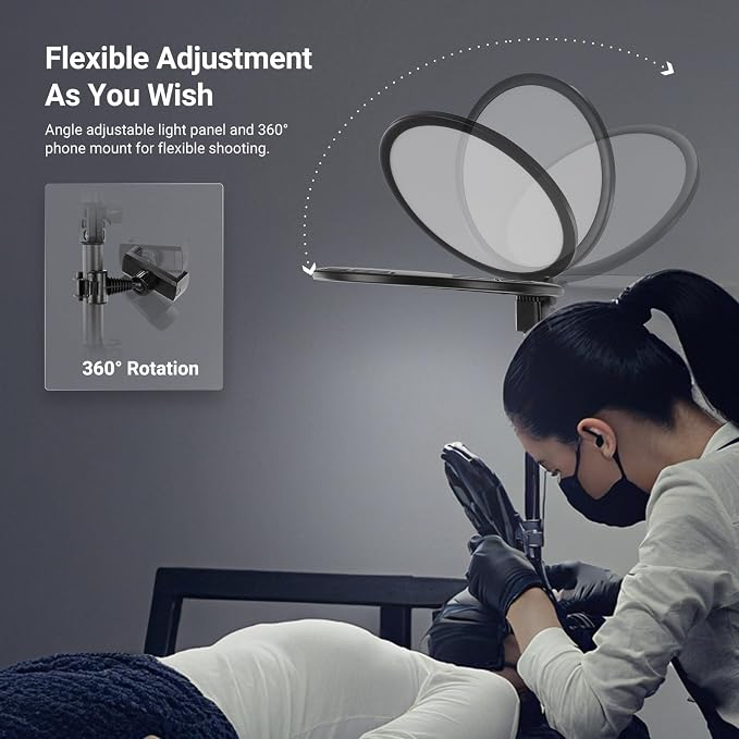 NEEWER Basics 10" Ring Light with 63" Tripod Stand/Phone Holder/Remote Compatible with iPhone, 15W Bi Color Full Screen Edge Lit LED Lighting CRI95+ for Video Recording Selfie Streaming Makeup, R10L