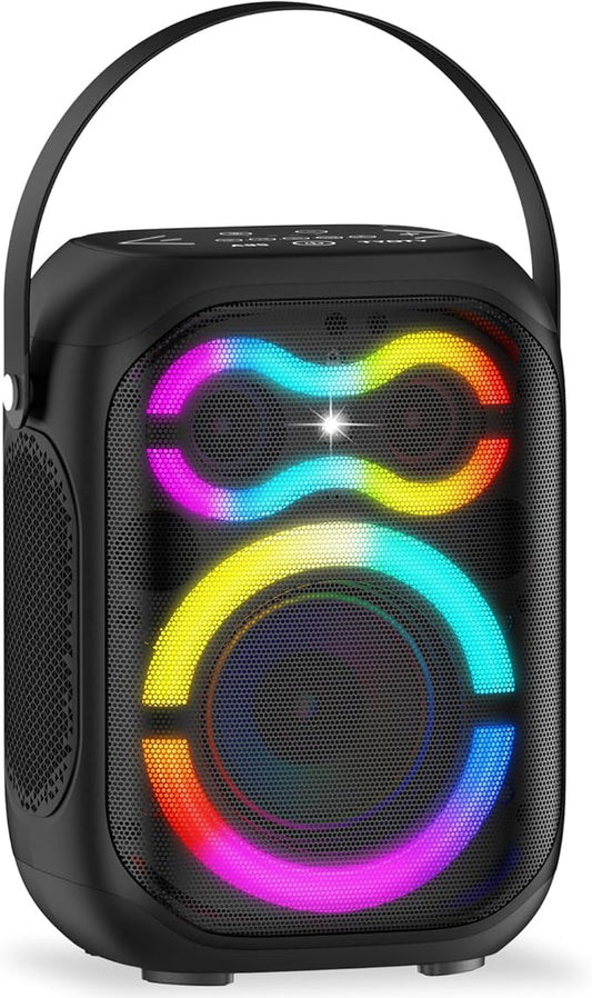 Portable Bluetooth Speakers 80W Big Powerful Wireless Outdoor Loud Stereo Deep Bass Sound Boombox TWS Home Party Speaker with Subwoofer LED Lights
