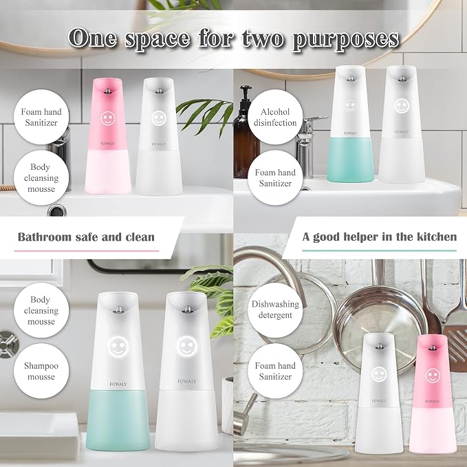 Automatic Foaming Soap Dispenser Suitable for bathrooms and Kitchens (White)