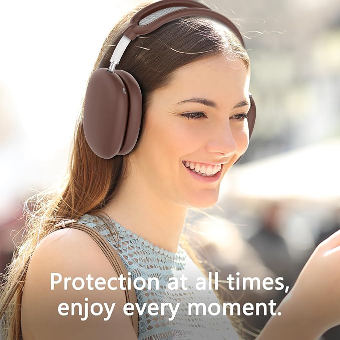 Silicone Case Cover for AirPods Max Headphones, Ear Pad Case Cover/Ear Cups Cover/Headband Cover for AirPods Max 2/1 (2026/2024/2020)(USB-C/Lightning), Accessories for Apple AirPods Max 2, Burgundy