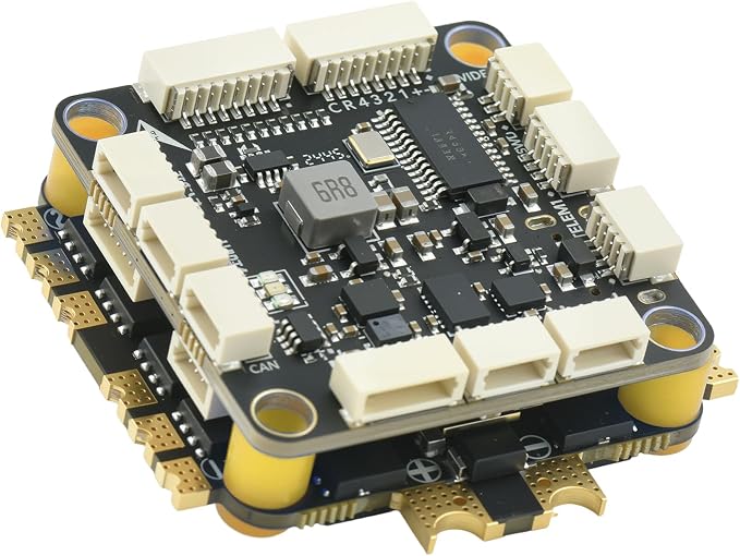 H743 Flight Controller with 50A 8 bit ESC 30x30 Stack: Supports 2-6S LiPo, Dual IMU, Compass, Barometer, Compatible with Betaflight, INAV, PX4, Ardupilot for FPV & Racing Drones