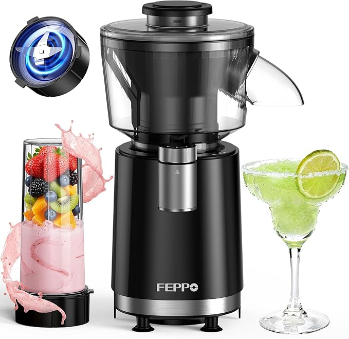 FEPPO Snow Cone Machine & Smoothie Blender 2 in 1, 700W Powerful Shaved Ice Machine Slushine Machine, Frozen Margarita Machine with Stainless Steel Blade, Smoothie Recipe, for Home Kitchen Party