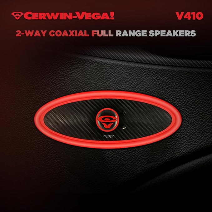 CERWIN-VEGA! V410 4"× 10" VEGA 2-Way 270 Watts 4 Ohm Coaxial Full Range Speakers(Pair)