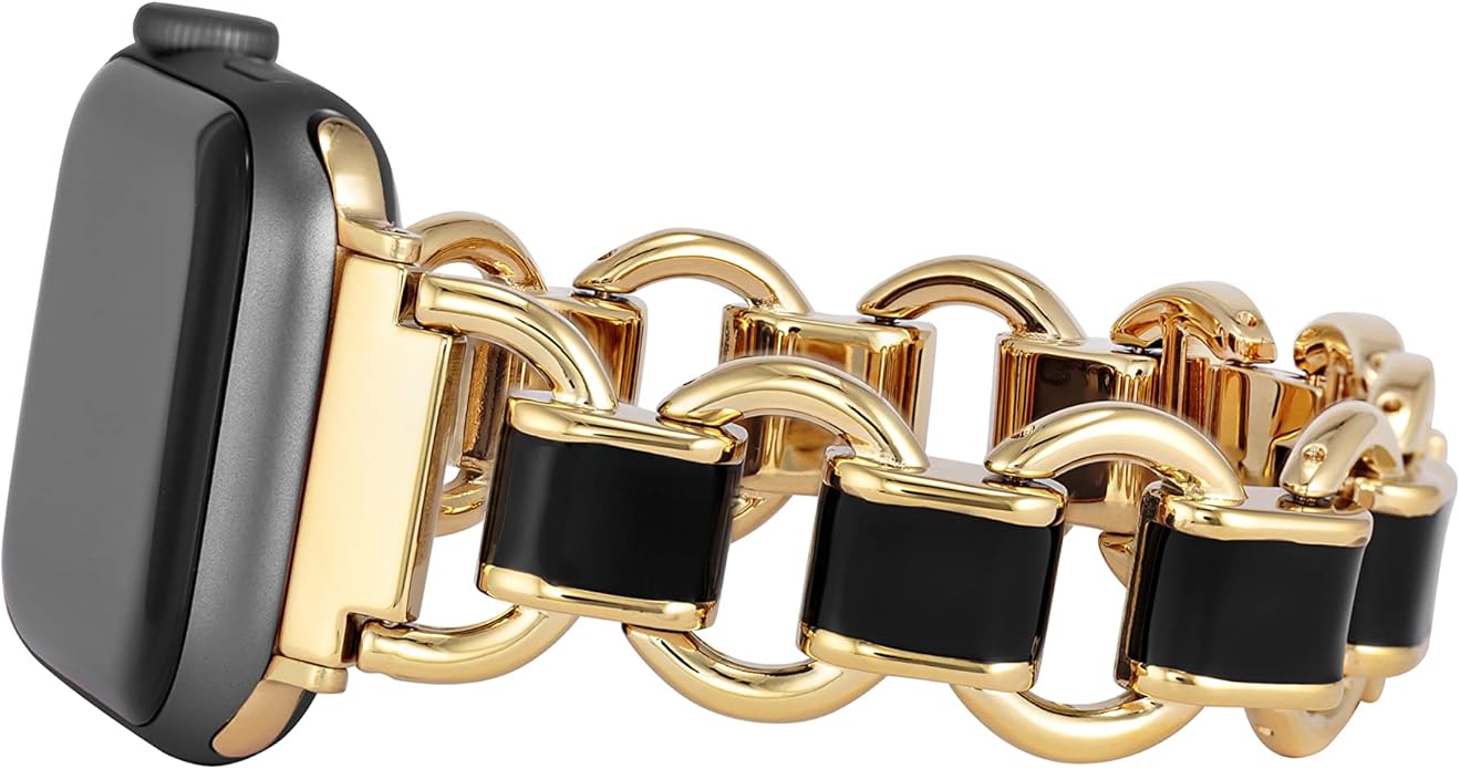 Anne Klein Fashion Chain Bracelet for Apple Watch, Secure, Adjustable, Apple Watch Replacement Band, Fits Most Wrists
