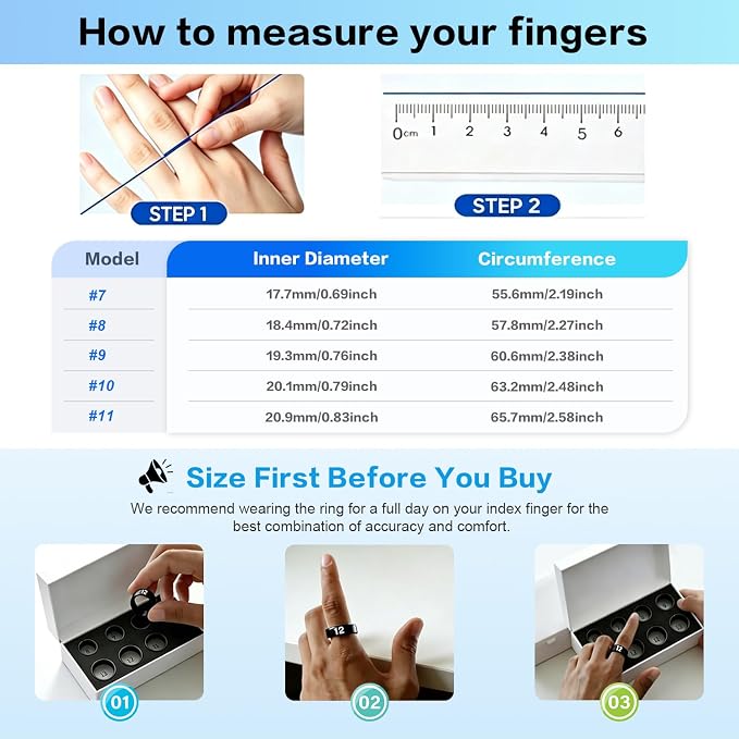 XUV Smart Rings for Men, Ultra-Thin Sleep Tracker Ring, Waterproof Health Tracker Ring with Heart Rate, Blood Oxygen, Sleep, Step Count, Daily Reminders – No APP Fee for iOS & Android(Gold, 10)