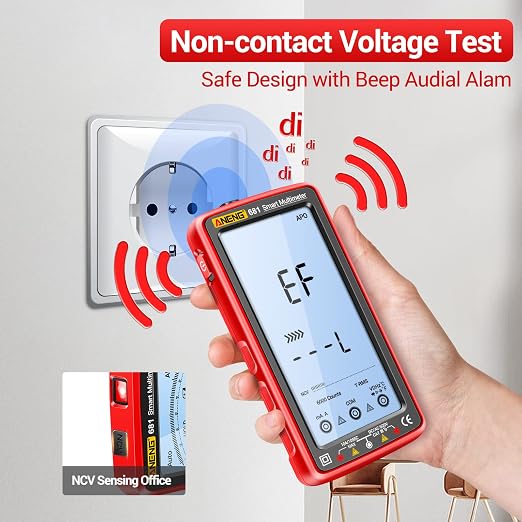 ANENG Digital Multimeter Tester Auto-Ranging TRMS 6000 Counts Voltmeter Smart Rechargeable Meter Measures AC/DC Current,NCV,Voltage,Ohm,Amp,Resistance,Diodes,Countinuity,Capacitance,Temperature