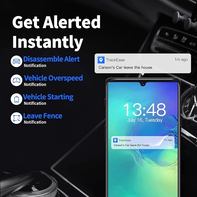GPS Tracker for Vehicles with Kill Switch, No Monthly Fee, No Subscription, 4G SIM Card and Data Included, Trip History, GeoFence, Driving Alerts, Global Coverage, for Fleets