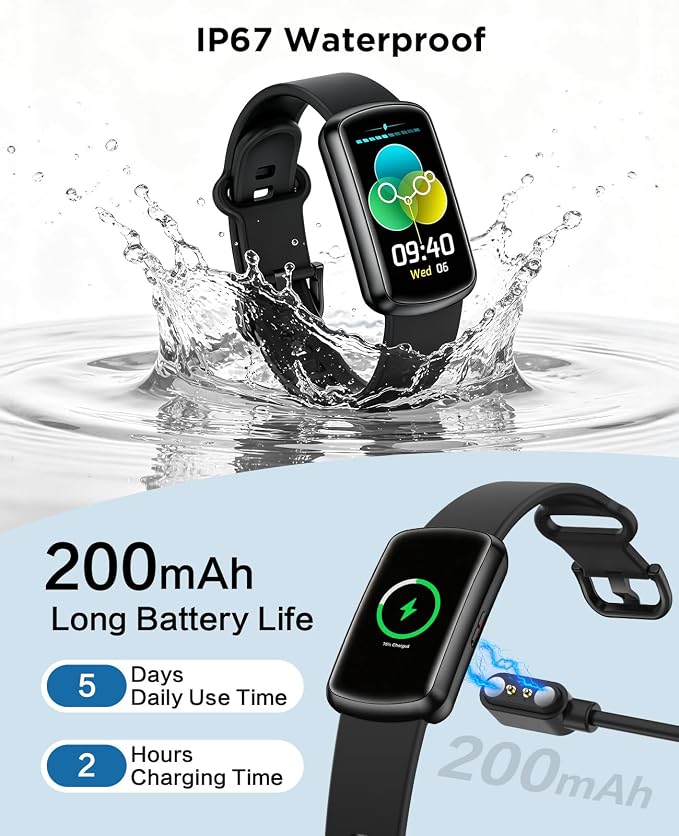 SOUYIE Smart Watch Fitness Trackers for Men Women, 1.47″ HD Curved Screen, 24/7 Heart Rate/SpO2/ Blood Pressure Monitor, Sleep Tracker, 110+ Sports Modes, Waterproof Activity Tracker for Android iOS