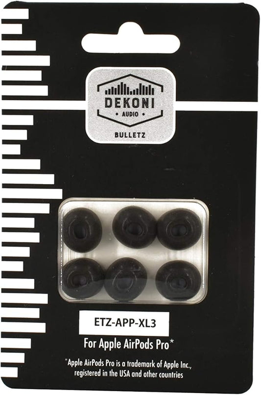 Dekoni Bulletz Memory Foam Ear Tips for AirPods Pro and AirPods Pro 2 | Replacement Ear Tips