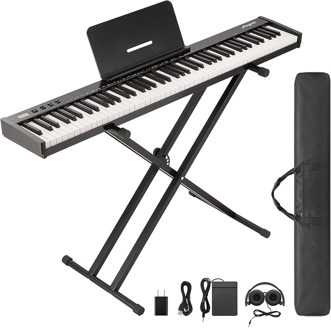 88 Keys Piano Keyboard Set, Electronic Digital Piano with Built-in Speaker Microphone, Portable Keyboard Gift Teaching for Beginners, Electric Piano for Birthday Gift