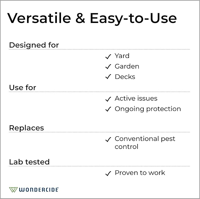 Wondercide - Outdoor Pest Control Spray with Natural Essential Oils - Mosquito, Ant, Flea, Tick, Insect Repellent, Treatment, Killer - Safe Around Pets Kids 32 oz