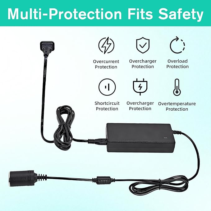 12V Adapter for Igloo Iceless Kool Mate Cool Chill Thermoelectric Coolers | Replacement Converter Supply Charger Cord for Igloo Iceless Thermoelectric Coolers PSU