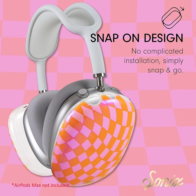 Sonix Protective Case for AirPods Max 2 & 1 | Headphones Cover | Checkmate Pink