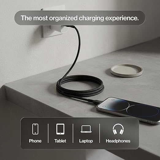 Statik MagStack Pro USB C to USB C Cable, Magnetic Type C Charger Fast Charging Cord, On The Go Magnetic Charging Cable for Car, Compatible with iPhone, iPad & Android, 100W 3FT, 3-Pack