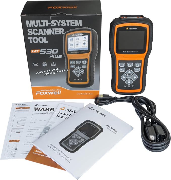 FOXWELL NT530 for Porsche - All Systems, All Maintenance Service - Bidirectional Diagnostic Scan Tool OBD2 Scanner Automotive Code Reader ABS Bleed SRS Airbag SAS TPMS TPS EPB Oil Reset CKP