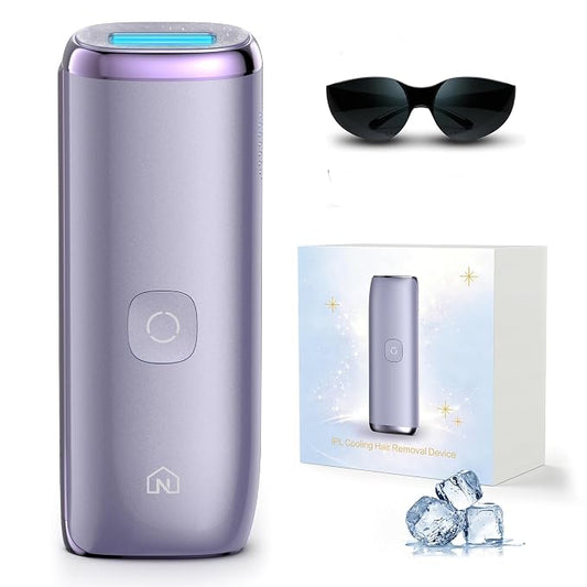 IPL Laser Hair Removal Device for Women & Men, Permanent Hair Removal with Sapphire Ice Cooling, Smart Skin Sensor & Auto Flash, Nearly Painless Full Body Hair Reduction at Home,sunglasses