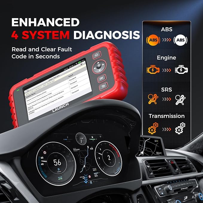 Launch OBD2 Scanner CRP123X Elite V2.0, 2025 Lifetime Free Update Diagnostic Scan Tool Car Engine Code Reader with Oil/Brake/SAS/BMS/D.P.F/ABS Bleeding/Throttle Reset, Auto VIN