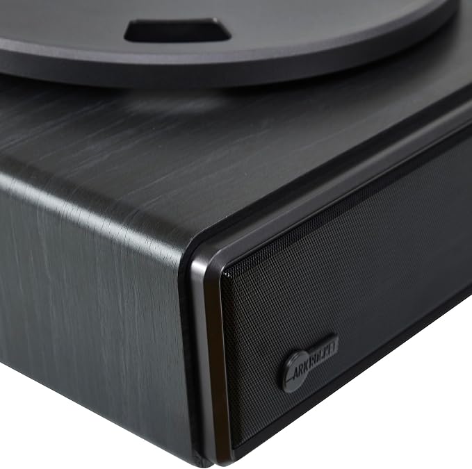 Arkrocket Huygens High Fidelity Bluetooth Record Player with Built-in Speakers Belt Drive Vinyl Turntable with Moving Magnet Cartridge, Bluetooth Input Output and Aux-in (Huygens Black)