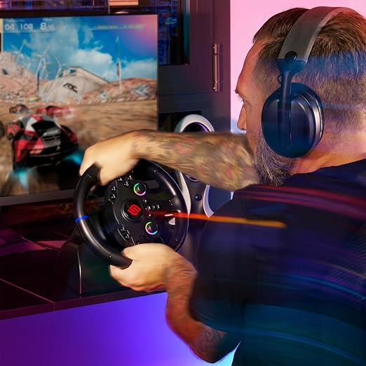 SUBSONIC - Superdrive 220RS-5 Racing Wheel for Playstation PS5 and PC - Black