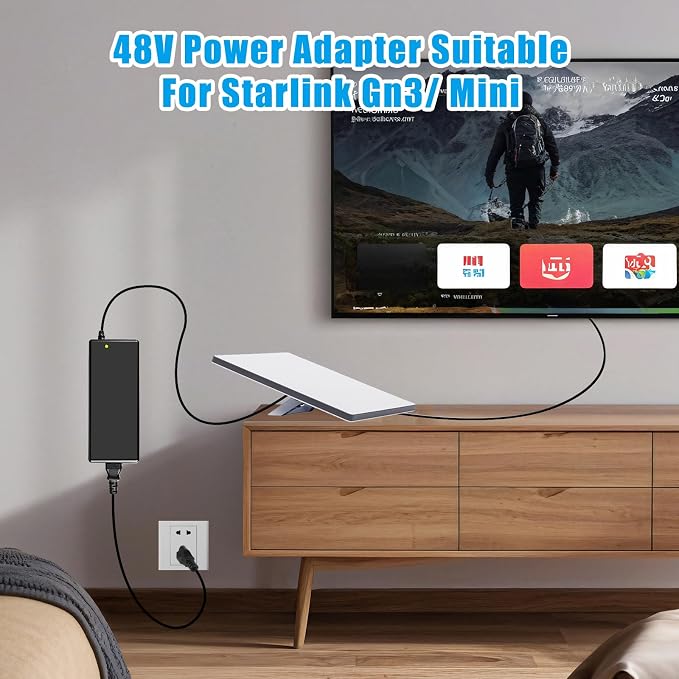 48V Power Supply/Starlink Gen3 Power Supply, Compatible with Starlink Gen3 and Mini Power Supplies