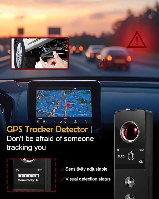 Hidden Camera Detector & Bug Detector - Hidden Devices Detector for Hidden Camera, GPS Tracker, Listening Device & Bug, Privacy Protection Tool for Hotel, Office, Airbnb, Bathroom (Large)
