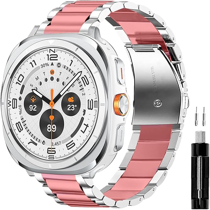 GOLDTOLUCK No Gap Stainless Steel Band Compatible with Samsung Galaxy Watch 8 7 6 5 4 Classic FE Pro Ultra 40mm 44mm 46mm 43mm 47mm 45mm 42mm Replacement Men Women Milanese Metal Elegant Casual