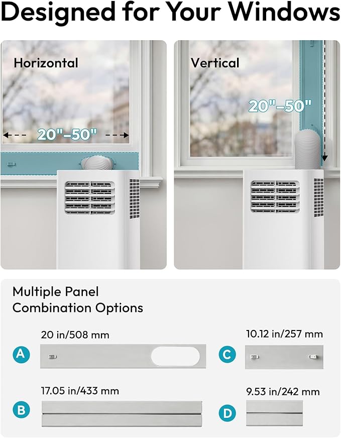 EUHOMY 10,000 BTU Portable Air Conditioners, 4 in 1 Portable AC with Cool, Dry, Fan, Sleep Modes, Room Air Conditioners with 50 dB & 24H Timer, with Remote, for Bedroom, Apartment up to 450 Sq.Ft