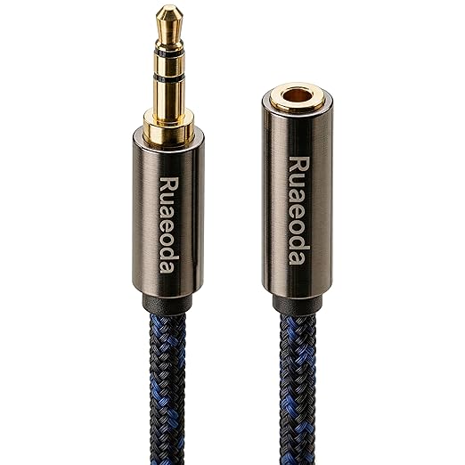 100 ft Double Shielded Long Headphone Extension Cable - 3.5mm Male to Female