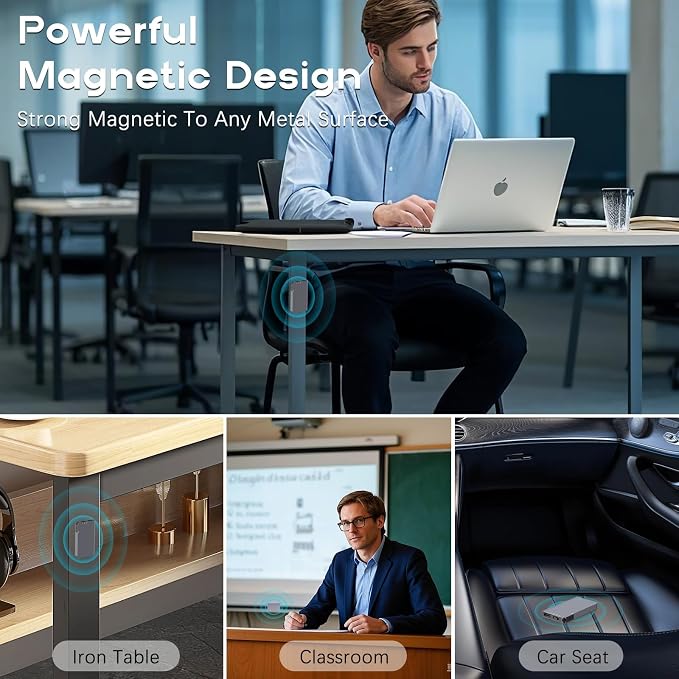 128GB(1520Hour) Magnetic Digital Voice Recorder - Voice Activated Recorder with AI-Intelligent Triple Noise Reduction - Audio Recorder Device for Lectures Meetings Interviews