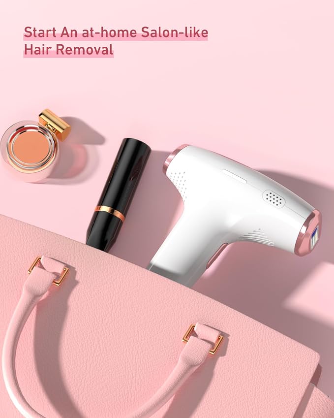 IPL Laser Permanent Hair Removal Device with Protective Goggles, 86% Hair Reduction in 3 Weeks & 5 Custom Energy Levels, Perfect for Men & Women's At-Home Full Body and Face, White