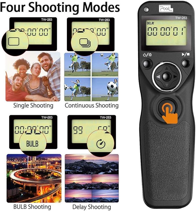 Pixel Wireless Shutter Remote Release Control TW283 for Sony A99II, A77II, A58, A68, A7, A7II, A7R, A7RII, A7S, A7SII, A3000, A5100, A5000 A6000