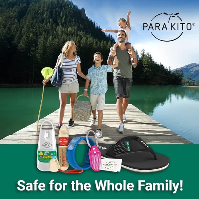 Para'Kito Mosquito Bonus Pack - 2 Mosquito Wristbands | 2 Refills (Grey + Pineapple) + Insect Repellent Spray