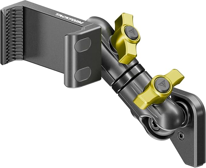 Tackform Link Vent Mount Universal Phone Holder - Compatible with BlueCruise, 2021-2025 Ford F150 & Raptor, 2023-2025 Ford Super Duty | Aluminum | Zero Slip | 3.5" Arm | Yellow