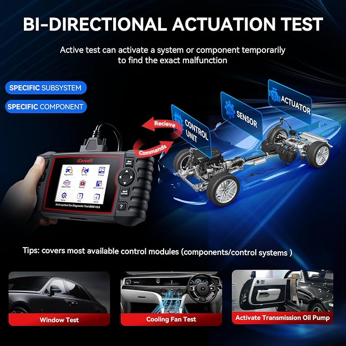 iCarsoft BMM V3.0(New Ver) Diagnostic Scan Tool for BMW OBD2 Scanner, All System Bi-Directional Tests/ECU Coding Code Reader, All Resets/Battery Registration- for BMW Mini Rolls-Royce-Free Update