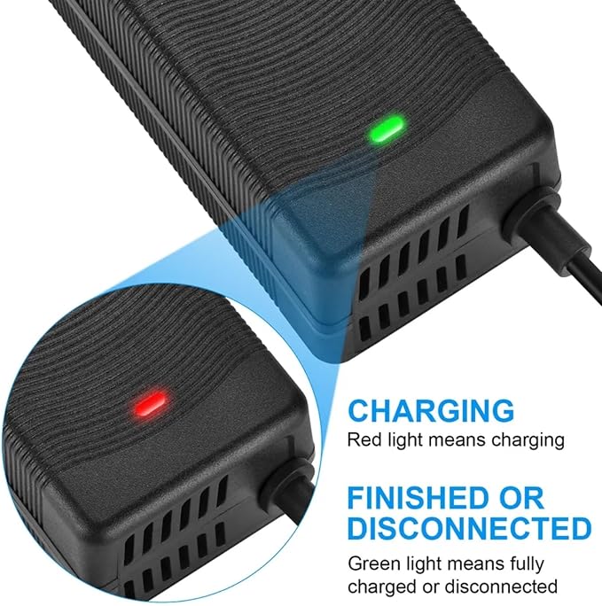 [Verified Fit] 54.6V 2A Charger for iScooter 48V Li-ion Battery (3-Prong) Compatible with iScooter IX3 IX4 IX5S IX6 iX7 Pro iX8 48V Battery Power Supply Adapter Cord