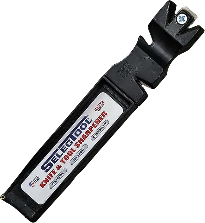 SELECTOOL Knife & Tool Sharpener, Father’s Day Gift for Dad, Manual Blade Sharpener for Kitchen Knives, Pocket Knives, Scissors, Axes & Outdoor Tools, Made in USA