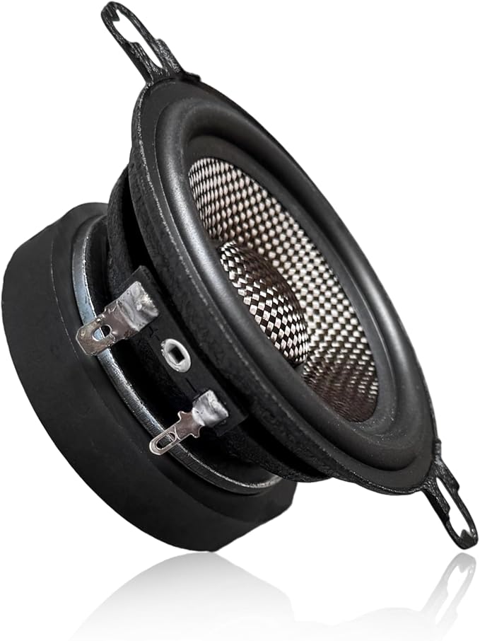Warzone 2X WZ37PTi 3.5-Inch Super Mid Range Speaker Pair, 4 Ohm, 200W Max, 60W RMS Max, 90dB Sensitivity, Ferrite Magnet, Glass Fiber Cone with Rubber Edge for Pro Car Audio