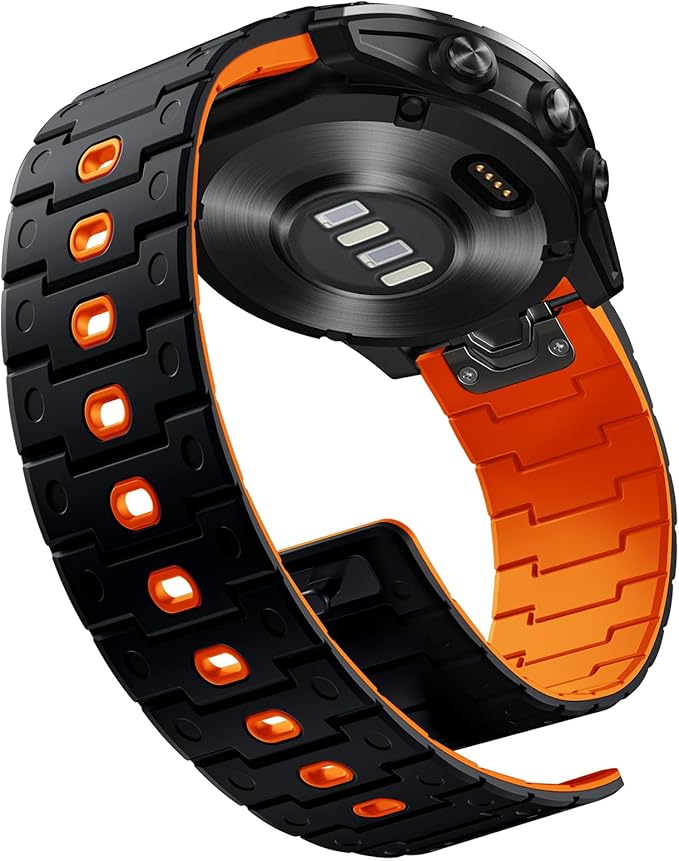 Bandletic Compatible with Garmin Fenix 8 51mm 7X 6X 5X Watch Band - 26mm Quick Fit Magnetic Silicone Strap for Fenix 7X 6X Pro/5X Plus/3/3 HR/Instinct 2X Solar 3 50mm /Enduro/Quatix/Tactix/Epix Pro 2
