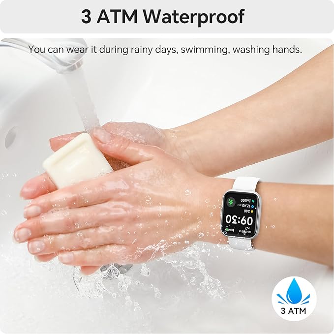 Smart Watches for Women Men, 1.85" HD Smartwatch Compatible iPhone/Samsung/Android (Answer/Make), Fitness Tracker Watch with Heart Rate/Sleep Monitor, Smart Watches 3ATM Waterproof 120+ Sport Modes