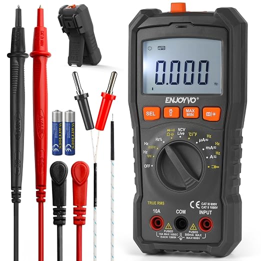 Digital Multimeter 5999 Counts TRMS, Auto-Ranging Voltage Tester with Temperature, Continuity, Capacitance, LED Flashlight, CAT III 600V