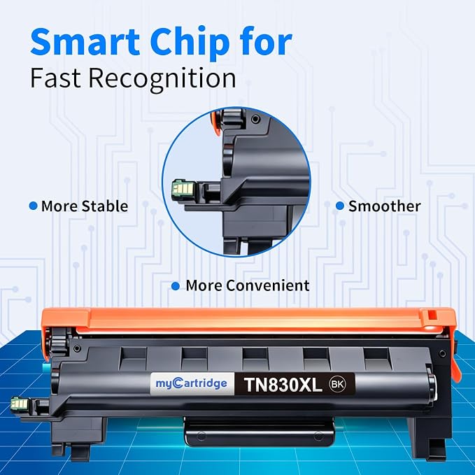 myCartridge Compatible Toner Cartridge Replacement for Brother DCP-L2640DW TN830XL TN830 TN830 XL TN-830 TN-830XL Toner 4PK Use for HL-L2460DW MFC-L2820DW HL-L2405W HL-L2480DW Printer